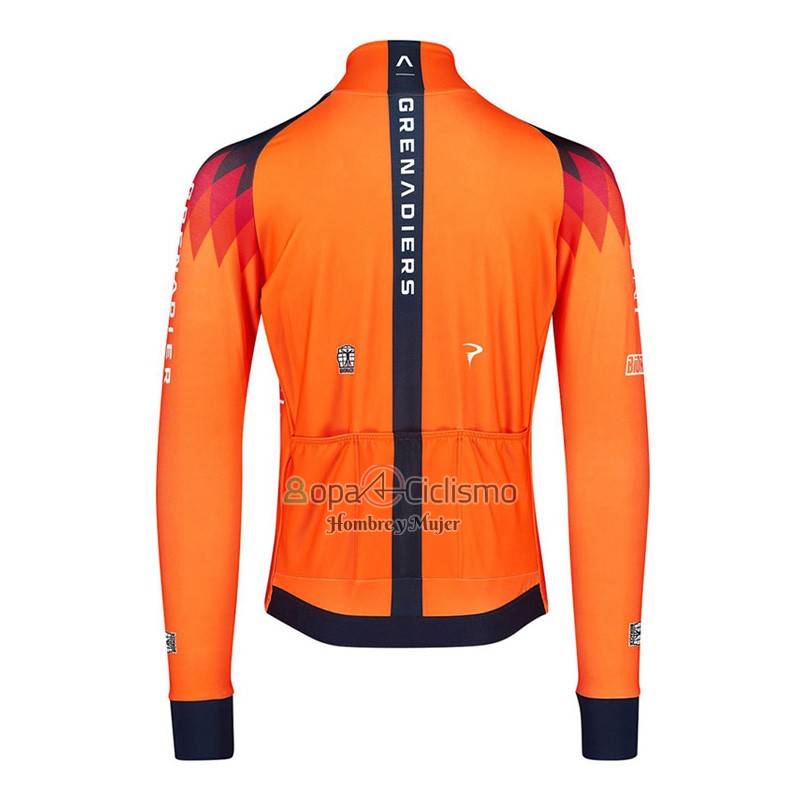 Ineos Grenadiers Ropa Ciclismo Culotte Largo 2023 Mangas Largas Naranja